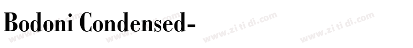 Bodoni Condensed字体转换